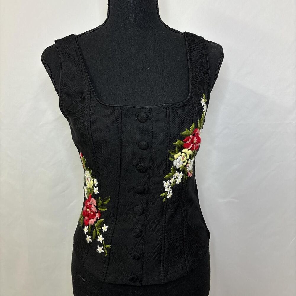Vintage Forever 21 Women's Black and Red Corset
